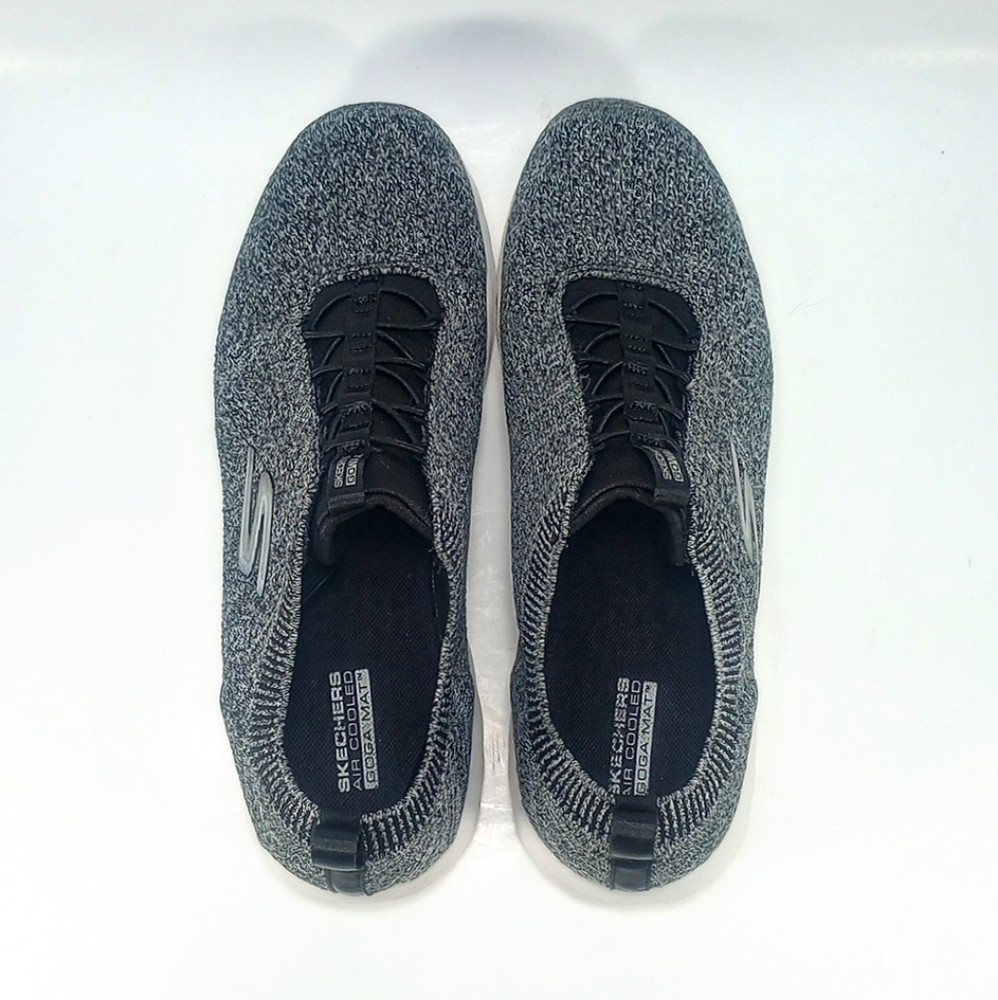 Skechers Go Walk Radiant Moon Womens 9.5 Black And White Stretch Fit Sneakers - Picture 8 of 10